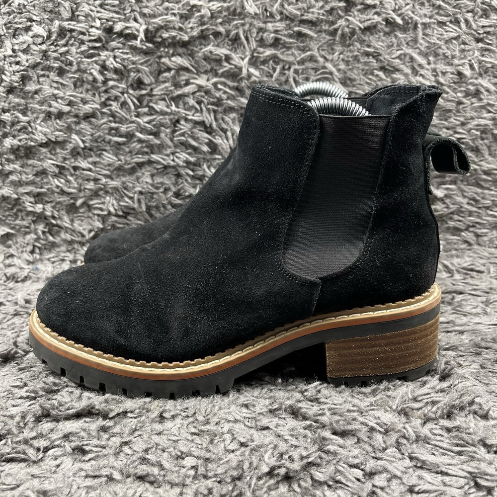 Bertuchi Suede Chelsea Ankle Boots Lug Sole Block Heel EU 39 US 8-8.5